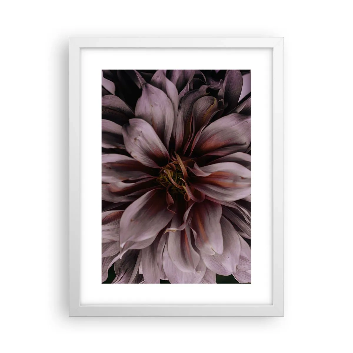 Plakat i hvid ramme - Blomstret hjerte - 30x40 cm