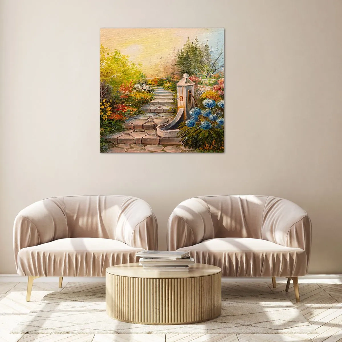 Billede på glas - I fuld blomstring - 40x40 cm