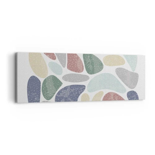 Lærredstryk - Billede på lærred - Mosaik af pulveriserede farver - 90x30 cm
