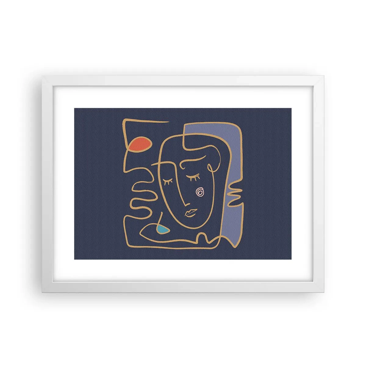 Plakat i hvid ramme - I drømmerier - 40x30 cm