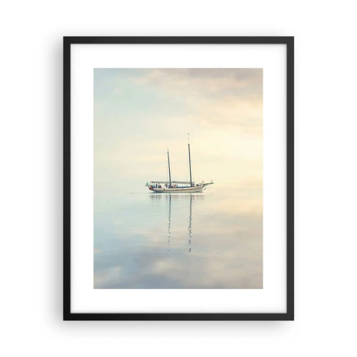 Plakat i sort ramme - I et hav af stilhed - 40x50 cm