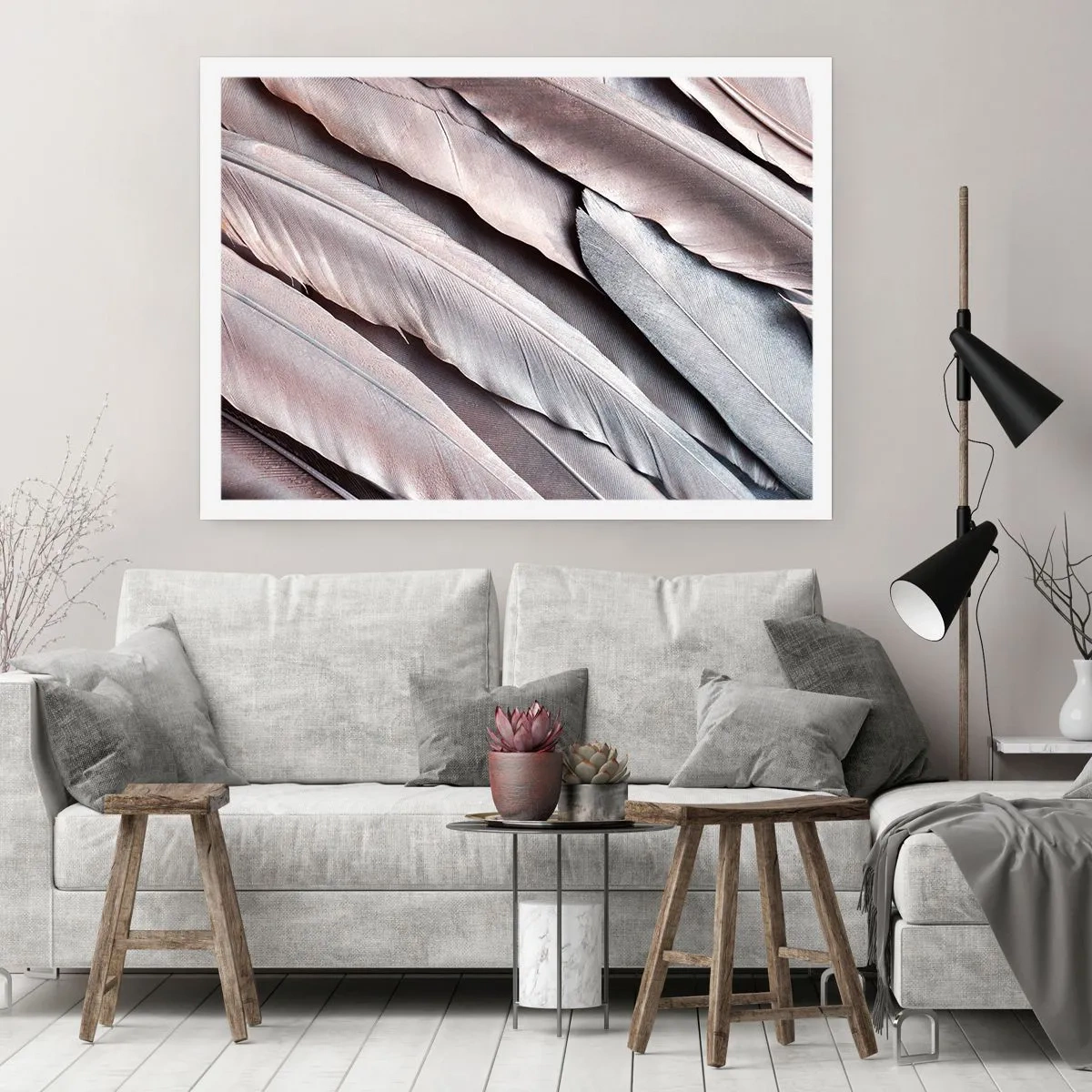 Plakat - I lyserødt sølv - 91x61 cm