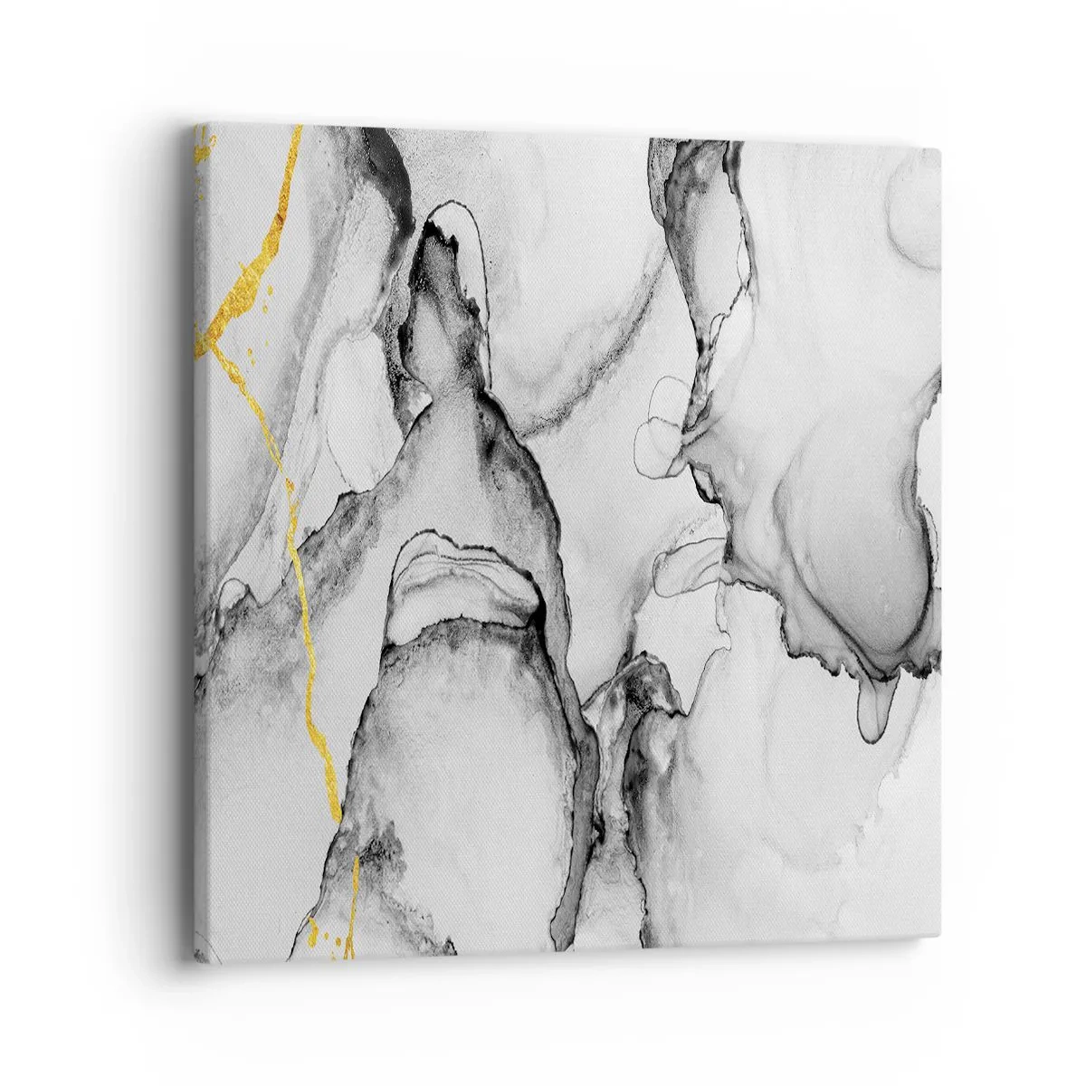 Lærredstryk - Billede på lærred - Sammensætning med guldmotiv - 40x40 cm