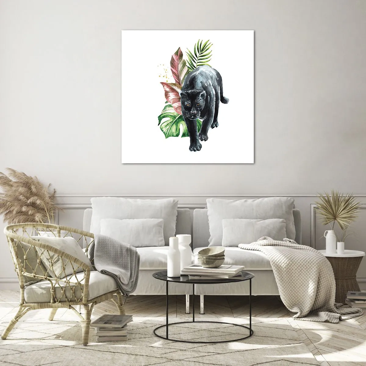 Billede på glas - Vild i hjertet - 30x30 cm