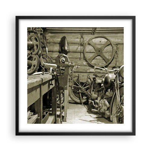 Plakat i sort ramme - I onkel Wladeks skur - 50x50 cm