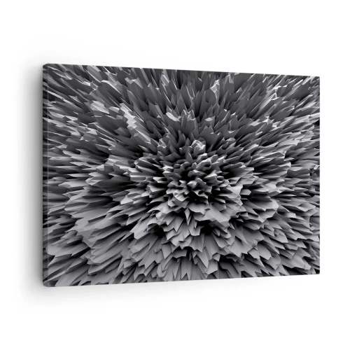Lærredstryk - Billede på lærred - Abstrakt struktur i grå nuancer - 70x50cm - Det kan ikke blive skarpere end dette - Moderne vægdekoration til stue og soveværelse ARTTOR