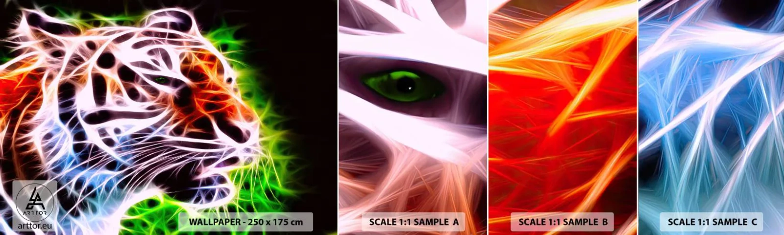 Fototapet Prøve Standard Eco - Farlig aura - Abstraktion, Dyr, Predator - 100x30 cm