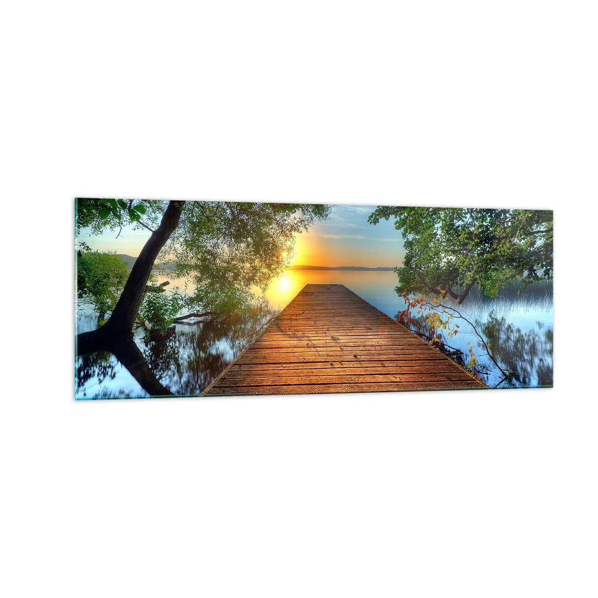 Billede på glas - Tag dig god tid, sæt dig ned - 140x50 cm