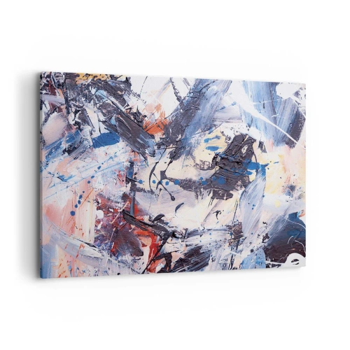 Lærredstryk - Billede på lærred - Abstraktionens vanvittige dans - 120x80 cm