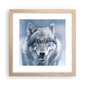 Plakat i ramme af lyst egetræ - Vil du tage udfordringen op? - 30x30 cm