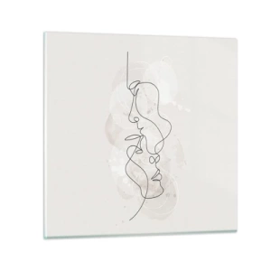 Billede på glas - Omfavnet i en omfavnelse - 30x30 cm