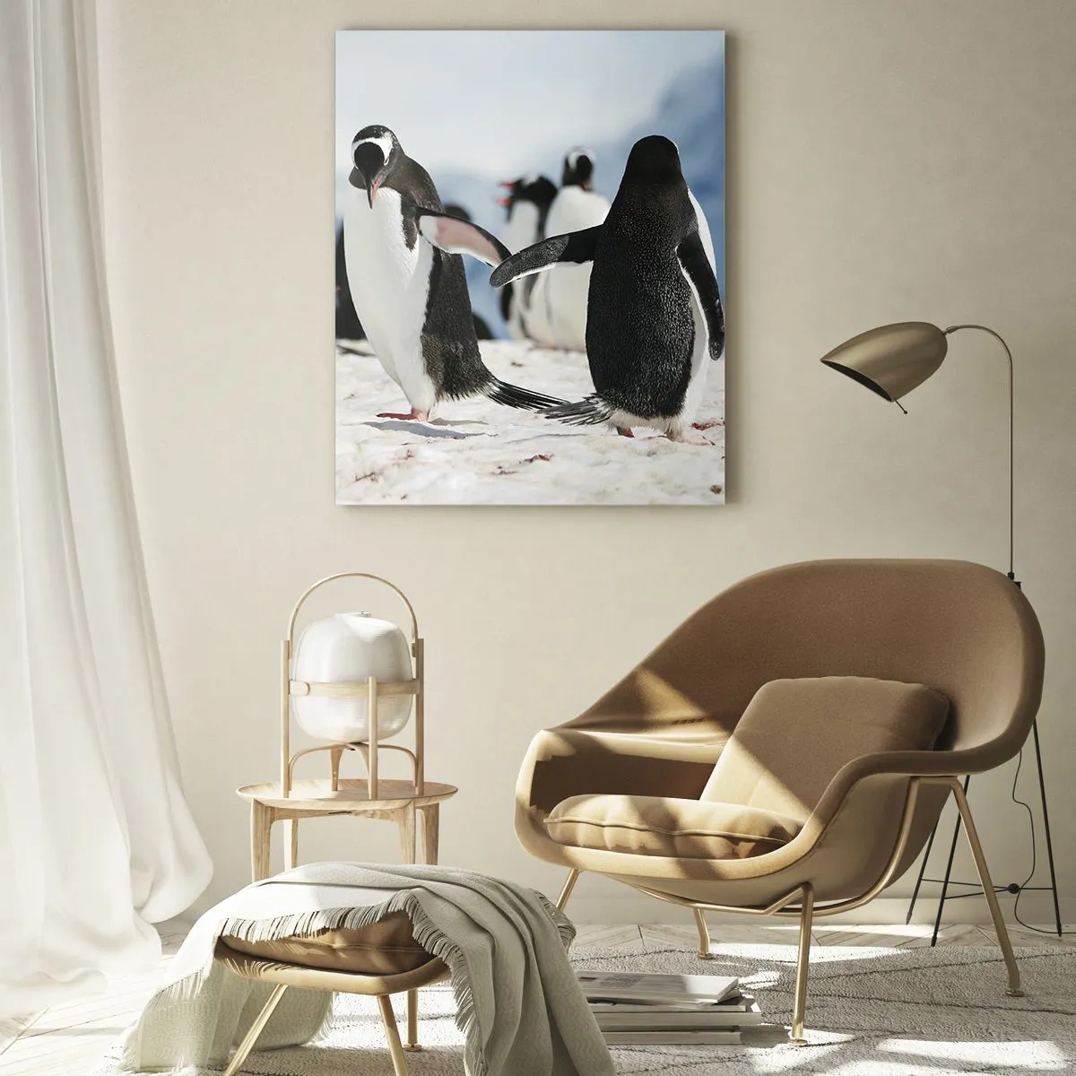 Billede på glas - Danser i sneen - 50x70 cm