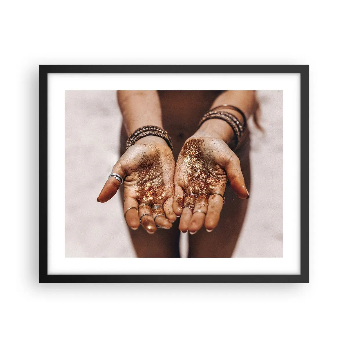 Plakat i sort ramme - En gave til dig - 50x40 cm