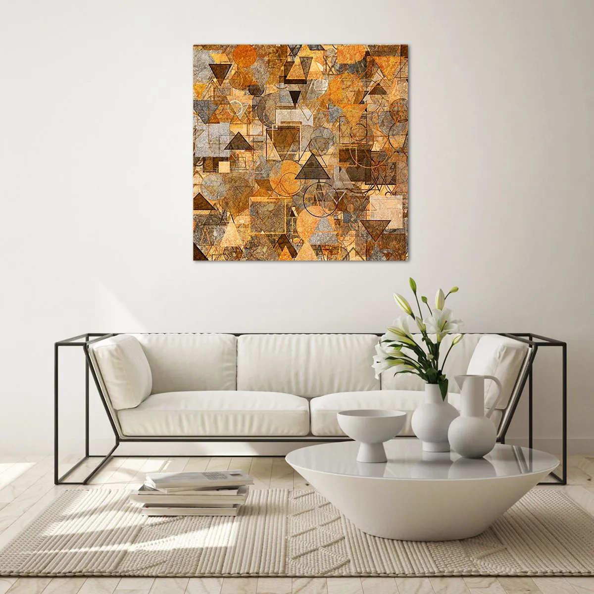 Billede på glas - Verden i form - 50x50 cm