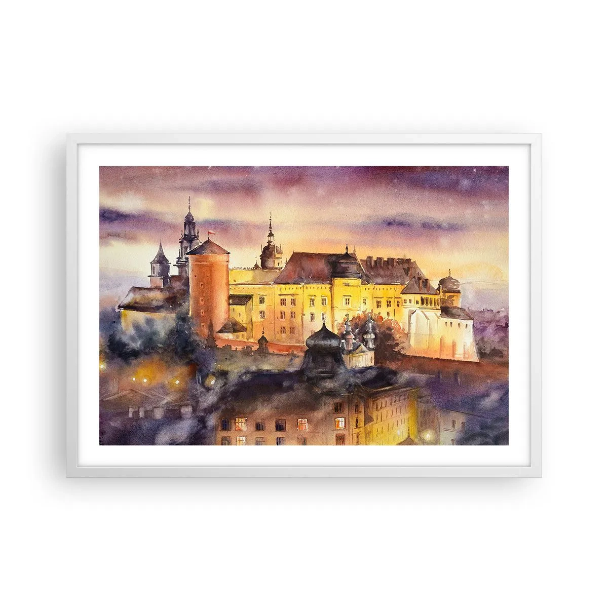 Plakat i hvid ramme - En historie og en fortælling - 70x50 cm