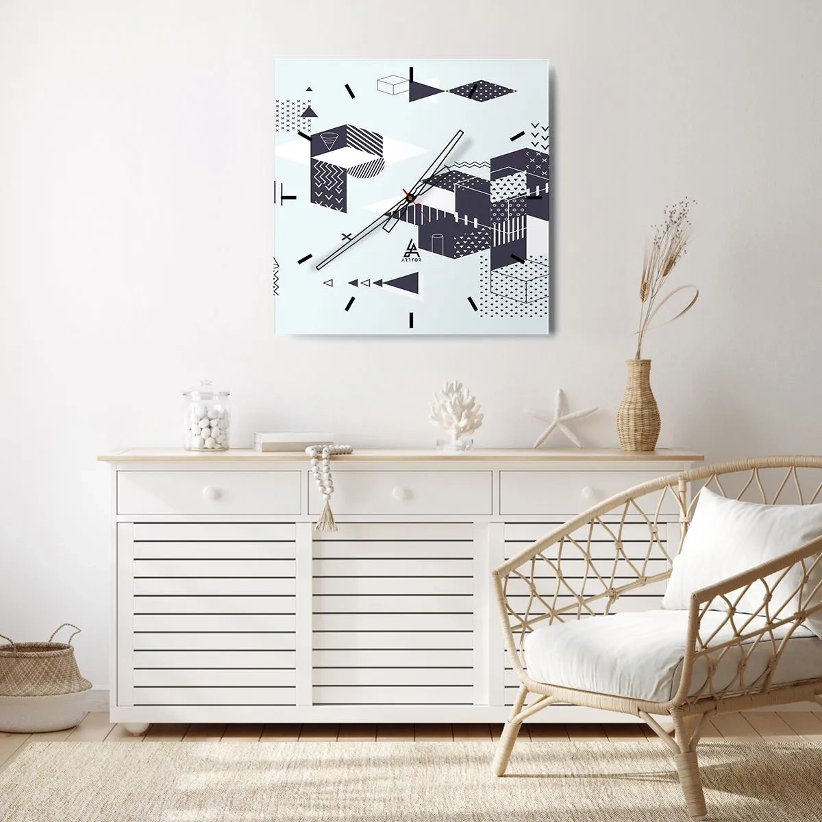 Vægur, Uret - I matematikkens sjæl - 40x40 cm