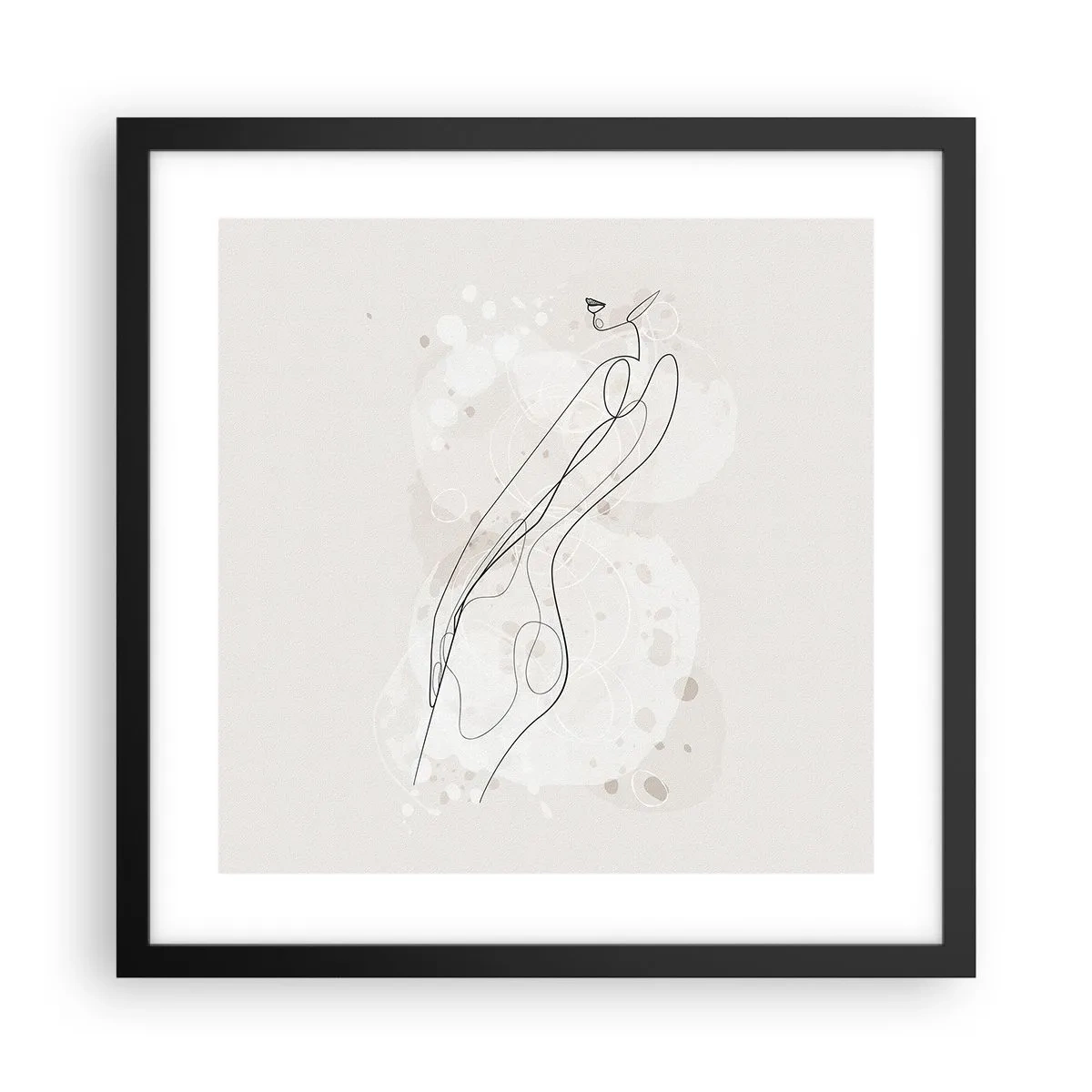 Plakat i sort ramme - At forvilde sig med blikket - 40x40 cm