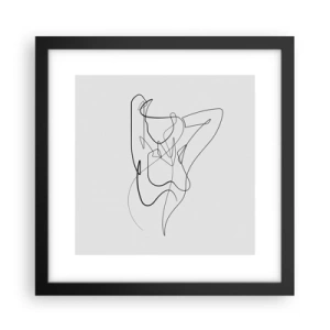 Plakat i sort ramme - Virkelig, hvad er du for en person... - 30x30 cm