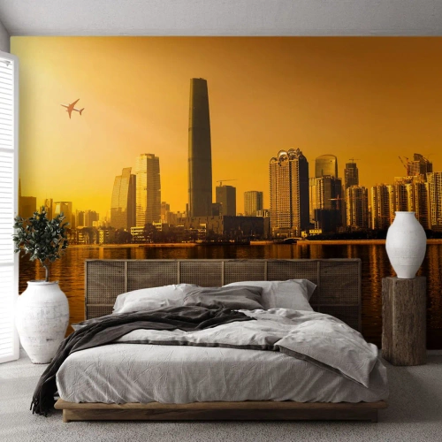 Fototapet Premium Sand - Gylden by - Landskab, By, Arkitektur - 100x70 cm
