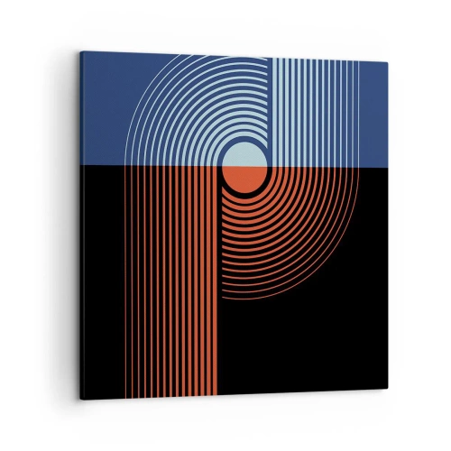 Lærredstryk - Billede på lærred - I en geometrisk omfavnelse - 50x50 cm