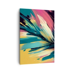 Lærredstryk - Billede på lærred - Komposition - en eksplosion af glæde - 70x100 cm