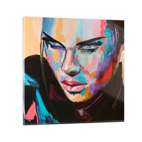 Billede på glas - Vild i hjertet - 40x40 cm