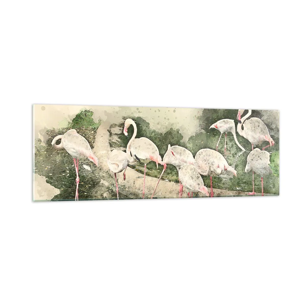 Billede på glas - En eksotisk drøm - 90x30 cm