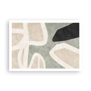 Plakat - Komposition med et sort tema - 100x70 cm