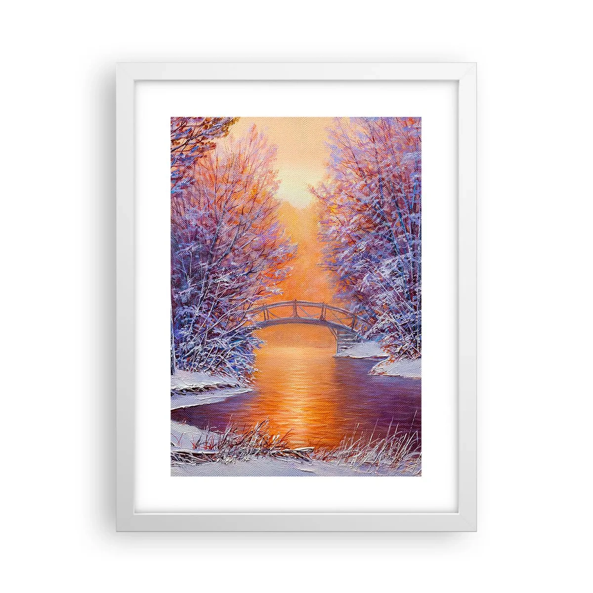 Plakat i hvid ramme - Lad os mødes her - 30x40 cm