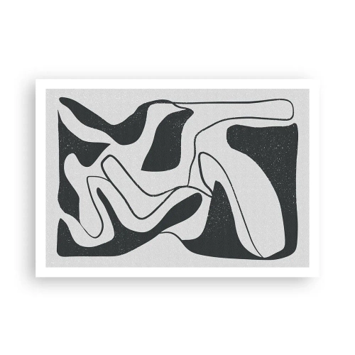 Plakat - Abstrakt leg i en labyrint - 100x70 cm