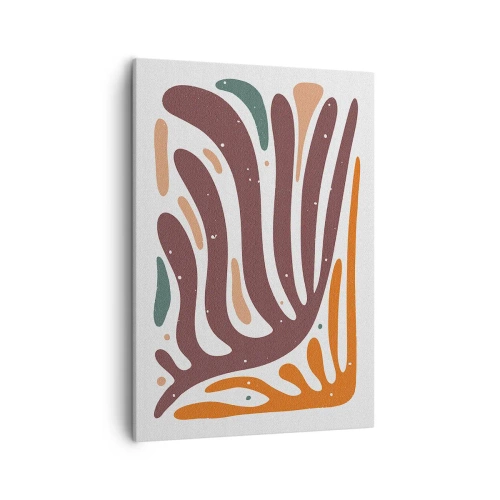 Lærredstryk - Billede på lærred - Strålende organisk komposition - 50x70 cm