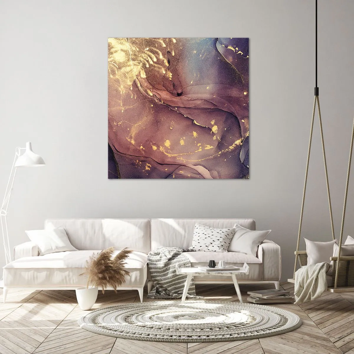 Lærredstryk - Billede på lærred - Materie og ånd - 40x40 cm