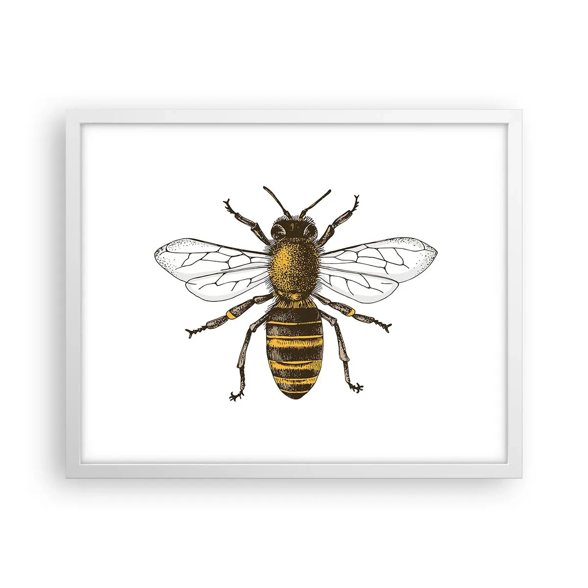 Plakat i hvid ramme - Smuk og god - 50x40 cm