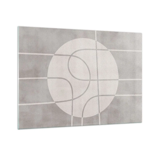 Billede på glas - Cirkulær og lige frem - 100x70 cm