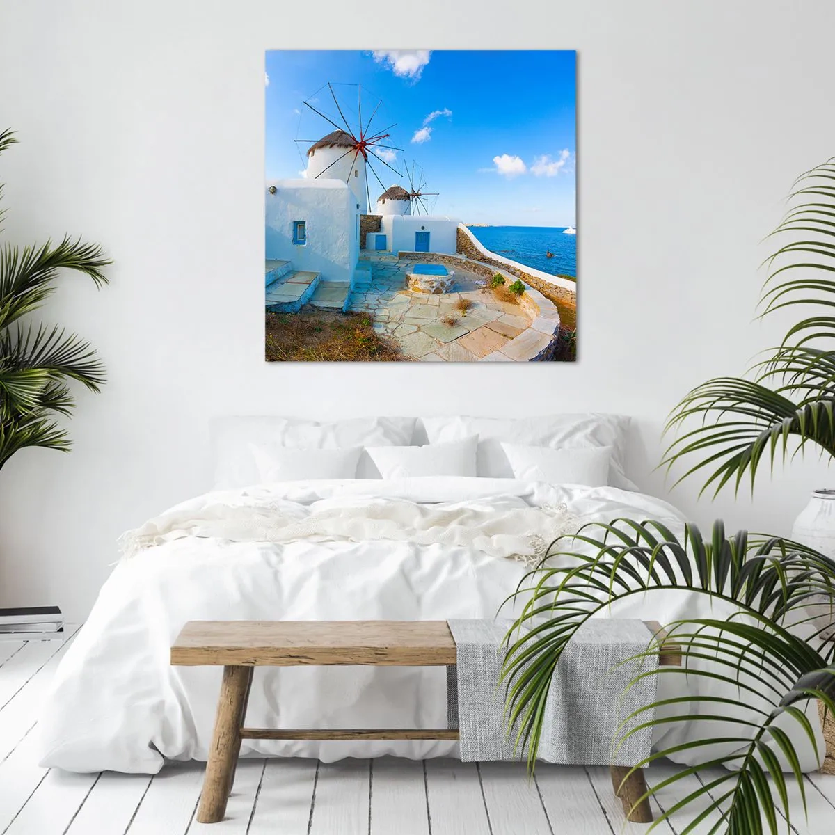 Lærredstryk - Billede på lærred - Blå vind fra havet - 30x30 cm
