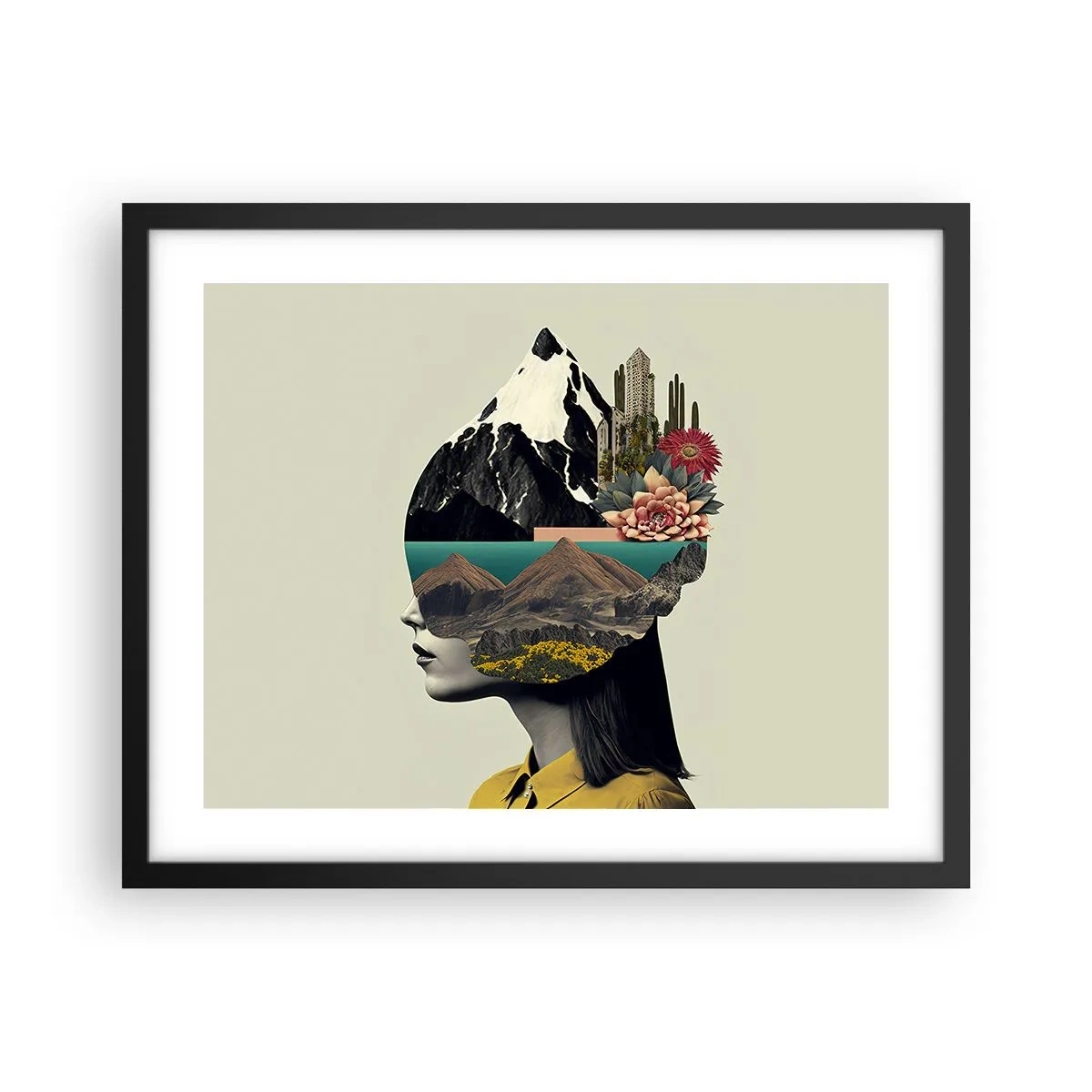 Plakat i sort ramme - Kvinden - altid et mysterium - 50x40 cm