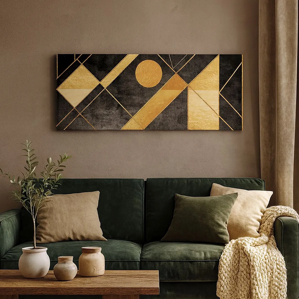 Lærredstryk - Billede på lærred - Ørkenens sol - 100x40 cm