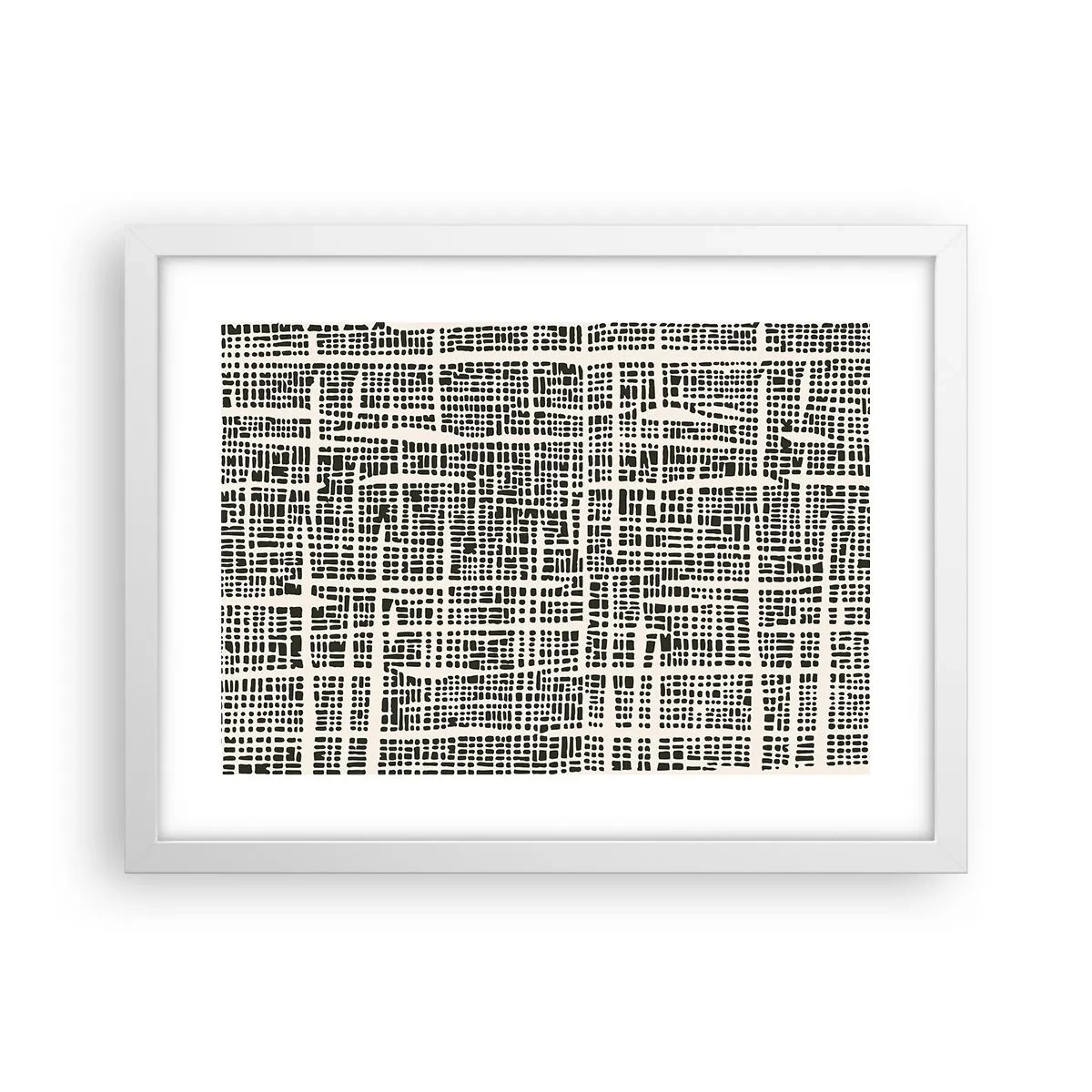 Plakat i hvid ramme - En sammensætning vævet - 40x30 cm