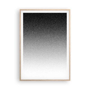 Plakat i ramme af lyst egetræ - På vej mod lyset - 70x100 cm