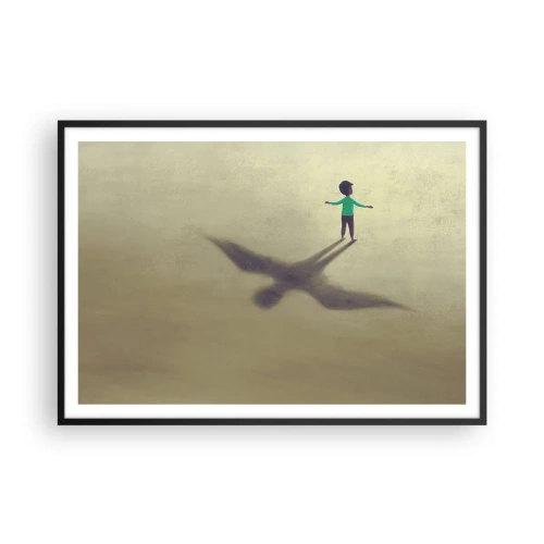 Plakat i sort ramme - Fremtidens helt - 100x70 cm