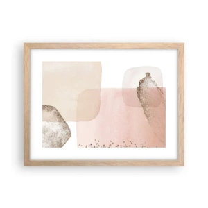 Plakat i ramme af lyst egetræ - Et kig gennem farver - 40x30 cm