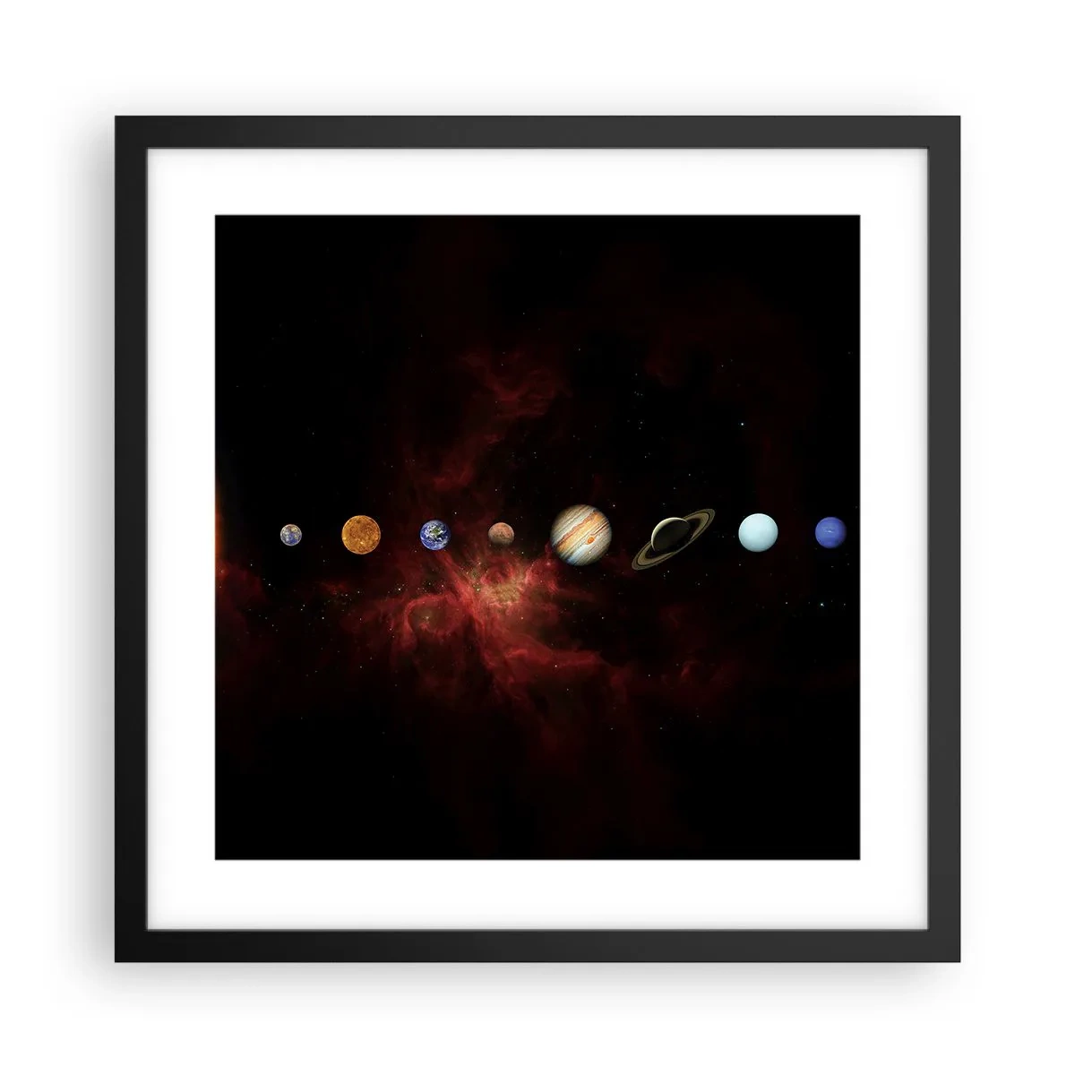 Plakat i sort ramme - Vores nabolag - 40x40 cm