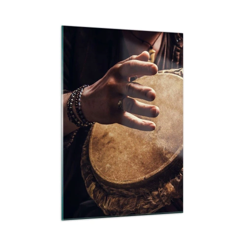 Billede på glas - I hjertets rytme - 50x70 cm