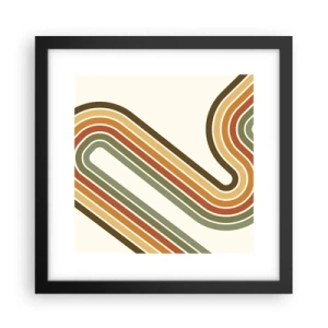 Plakat i sort ramme - Zigzag til destinationen - 30x30 cm