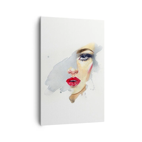 Lærredstryk - Billede på lærred - Refleksion i en vanddråbe - 80x120 cm