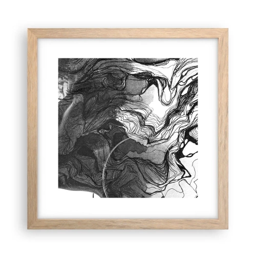 Plakat i ramme af lyst egetræ - Forviklet i drømme - 30x30 cm