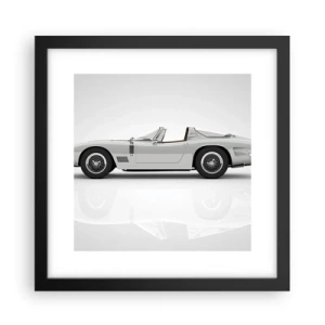 Plakat i sort ramme - Løftet om sjov - 30x30 cm
