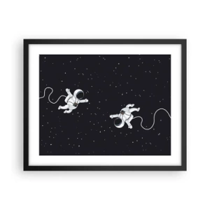 Plakat i sort ramme - Rummet vikler sig sammen - 50x40 cm