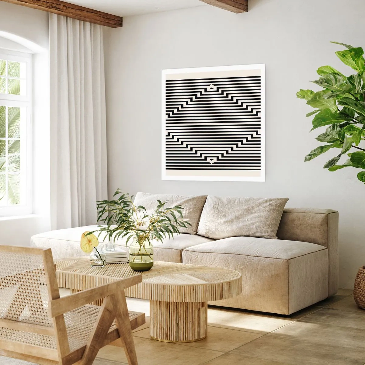 Plakat - Geometrisk illusion - 40x40 cm