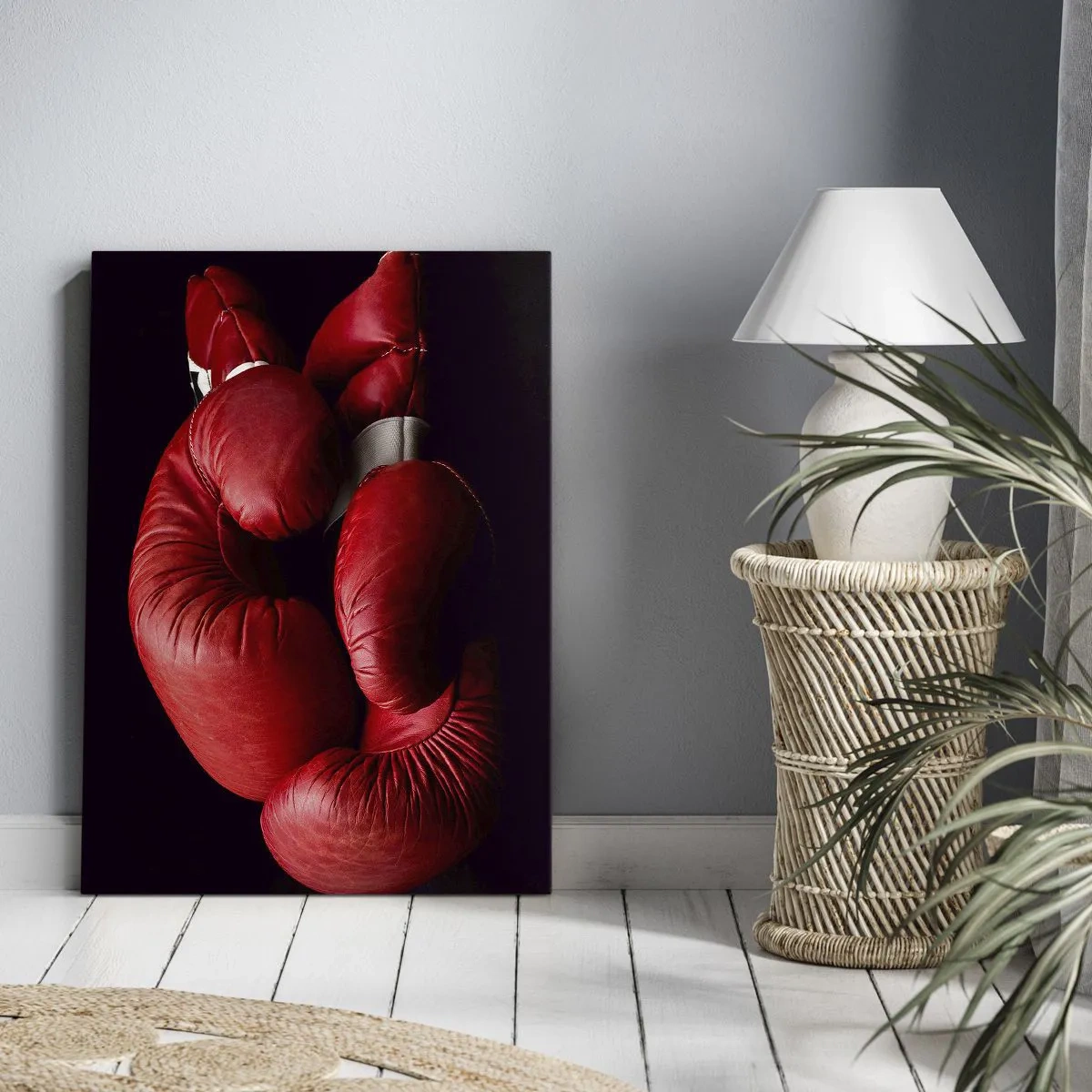 Lærredstryk - Billede på lærred - Kampens spænding bag os - 50x70 cm